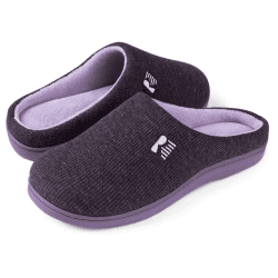 RockDove Damen Original Zweifarbige Hausschuhe mit Rückstellschaum 40/41 EU Aubergine