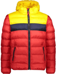 CMP Men Colour-Block Quilted Jacket (30K2757-C810) poppy
