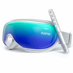 RENPHO Eyeris 1- Augenmassagegerät mit Fernbedienung und Warm, Bluetooth Musik, Wiederaufladbar, Augentherapie zur Linderung von Augenschmerzen, Verbessert Trockene Augen, Geschenke für Frau/Man