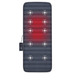 COMFIER Elektrische Massagematte zur Ganzkörpermassage, Vibrationsmassagematte mit 10 Motoren, 2 Therapieheizkissen, 5 Massage-Modi und 3 Vibrationsstärken, Massagegerät mit Wärmefunktion,Geschenk