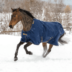 Bucas Irish Turnout Medium 150g 135cm blau/gold