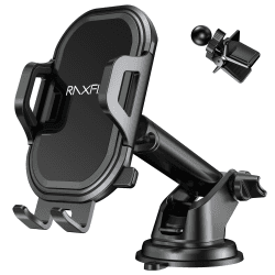 RAXFLY Handyhalterung Auto, 3 in 1 Universalle Kfz Saugnapf & Lüftung, Auto Handyhalterung Armaturenbret Smartphone Zubehör für iPhone Samsung Huawei Xiaomi