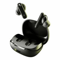 Skullcandy Smokin' Buds In-Ear Wireless-Kopfhörer, 20 Std. Akkulaufzeit, 50 % nachhaltiger Kunststoff, Mikro, kompatibel mit iPhone, Android und Bluetooth-Geräten - Schwarz