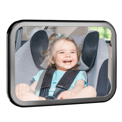 Baby Autospiegel, Drehbarer Nach Hinten Gerichteter Autositz Spiegel mit Breiter, Klarer Sicht, Bruchsicherer&Verstellbarer Konvexer Autorücksitzspiegel für Kleinkinder, Flexibel und Stabil