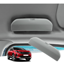 GAFAT 2016-2023 2024 Peugeot 3008 5008 Sonnenbrillenhalter Brillenetui, Peugeot 3008 Aufbewahrungsbox Organizer, Peugeot 3008 Zubehör [OEM Original](Grau) OEM-Original grau