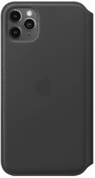 Apple Leder Folio (iPhone 11 Pro Max) Schwarz