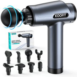 Massagepistole Massage Gun, Massage Pistole mit 30 Geschwindigkeiten und 8 Massageköpfen, Elektrisches Massagegerät Handmassagegerät mit LCD-Anzeige-Touchscreen und 2600mAh Akku für Nacken Schulter