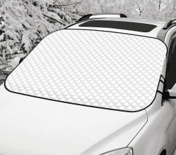 Autoscheibenabdeckung Schneedecke Scheibenabdeckung Frontscheibe-Abdeckplane für Auto, Verdicken Frontscheibenabdeckung Winter Sommer Windschutzscheibenabdeckung Sonnenschutzfolie (no Magnete)