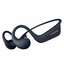 TONEMAC Q5 Open Ear Kopfhörer Bluetooth, Bluetooth 5.3 Kabellos Sport Kopfhörer,16,2 mm Treiber, 16 Stunden Spielzeit,mit Ohrbügel,Sportkopfhörer mit Mikrofon zum Laufen/Radfahren/Wandern,Blau