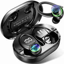 Bluetooth Kopfhörer Sport, in Ear Kopfhörer Kabellos mit 2 ENC Mikrofon für HD Anruf, Bloototh 5.3 Bass Boosted Stereoklang Ohrhörer mit 48H USB C Ladekoffer LED Anzeige, IP7 Wasserdicht Earbuds Lauf