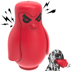 HETOO Hundespielzeug, Spielzeug Hunde Quietschend, Hunde Kauspielzeug für mittelgroße Hunderassen, Wasserspielzeug Hund, Interaktives Spielzeug für Hunde, Naturkautschuk Dog Toy für Langeweile, Rot Für mittelgroße Hunde Rot