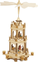 Brubaker Weihnachtspyramide Holz 3 Etagen (45 cm)