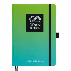 DRANBLEIBEN Erfolgsjournal – für Ziele, Fokus, Selbstreflexion, Achtsamkeit & persönliche Entwicklung – DIN A5 (Startversion, Fresh Green)