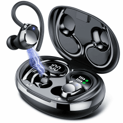 QXQ Bluetooth Kopfhörer Sport, In Ear Kopfhörer Kabellos Bluetooth 5.3 Stereo, 60 Std Spielzeit, mit Ladeetui, LED-Anzeige, Comfort Fit, IPX7 wasserdichte Ohrhörer, Tiefer Bass Ohrhörer Bluetooth