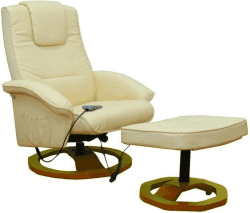vidaXL Massagesessel mit Fußhocker