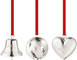 Georg Jensen Christmas Collectibles 2021 Geschenkset, Glocke, Kugel & Herz 3-Stk. (10019966)