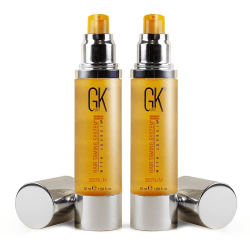 GK HAIR Global Keratin 100% Organic Argan Oil Anti Frizz Hair Serum 2er Pack (1.69 Fl Oz/50ml)Styling Glättung Kräftigung Hydratisierung & Pflege Hitzeschutz Glanz Frizz Control Dry Damage Hair Repair