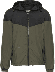 Urban Classics 2-Tone Tech Windrunner black/dark olive (TB2107)