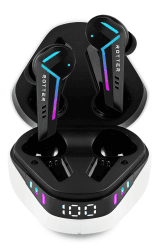 ROTTER® Kabellose Bluetooth Mobile Gaming Kopfhörer, Extrem Niedrige Latenz von 50 ms, Bluetooth 5.3, Dual Modus, 35 Stunden Spielzeit, IPX4 Wasserdicht, 6 Mikrofone (White) Weiß