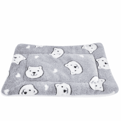 Vejaoo hochwertige Flanell Fleece Haustiere Softe und Warme Haustiere Bed Für Hunde/Katzen XZ006 (89 * 68 cm, Grey Bear)