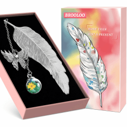 Weihnachtsgeschenke für Frauen Mama Freundin Schwester - Lesezeichen Lesen Zubehör Esoterik Nachhaltige Nikolaus Geschenke für Frauen Lehrerinnen Damen Teenager Mädchen Leseratten Geburtstagsgeschenk Silver