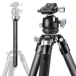 K&F Concept X284C2 Carbon Stativ, Profi-Kamera Stativ mit Alu BH40 Stativkopf bis zu 25KG Traglast, Tripod für Outdoor-Fotografie 157cm X284C2/157cm/28mm Tube/40mm Kugelkopf