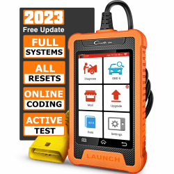 LAUNCH CRE OBD2 Diagnosegerät für VW/für Audi/für Skoda/für Seat/für Bentley/für Bugatti/für Lamborghini,Alle Systems:Motor,Getriebe,ABS,SRS,TPMS,EPB,ESP usw.50+ Reset-Funktion,ECU-Codierung,FCA LAUNCH CRE für VW