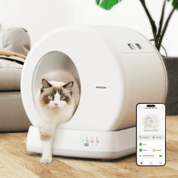 Selbstreinigende Katzentoilette Katzenklo Selbstreinigend, Extra Große/Sicherer Alert/APP-Steuerung/Geruchsisolierende Selbst Reiniges Katzenklo, Elektrisches Katzenklo für Mehrere Katzen