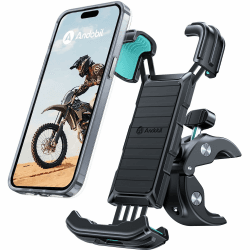 andobil Handyhalterung Fahrrad [2023 Vollständiger Schutz] Motorrad Handy Halterung fahrradlenker Universal 360° Drehbar Smartphone Fahrradhalterung Handy kompatibel mit iPhone 15/14/13/12 Samsung usw B-Blau