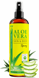Aloe Vera Spray für Haut & Haar - 99% Bio, 355 ml - 100% Natürlich, Rein & Ohne Zusatzstoffe – Ohne Verdickungsmittel, zieht schnell ein ohne Rückstände – aus Frisch Geschnittener Aloe, Nicht Pulver