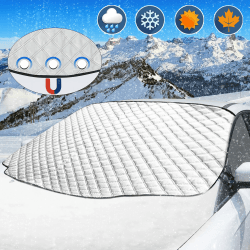 LEWONPO Frontscheibenabdeckung, Auto Scheibenabdeckung Windschutzscheibe Abdeckung Winterabdeckung Magnet Fixierung Faltbare Auto Abdeckung für die gegen Schnee, EIS, Frost, Staub, Sonne (193 * 126cm) 193x126cm