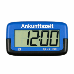 Needit Park Micro elektronische Parkscheibe mit Zulassung I Digitale Parkuhr Mikro blau mit Batterie u. Montage Zubehör