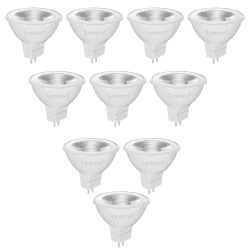 Linkind MR16 Led Warmweiss 12Volt, 5W ersetzt 50 Watt, 2700K Warmweiß GU5.3 Led Lampe, 520Lm 12V LED Spot mit 36° Abstrahlwinkel, MR16 Led Leuchtmittel GU5.3, Nicht dimmbar, 10 Stück