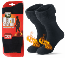 JARSEEN Warme Winter Thermosocken mit Vollplüsch und Wolle Dicke Weiche Stiefel Socken Damen Herren 39-45 Neu Schwarz