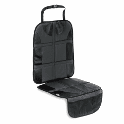 Hauck Autositzschoner Kindersitzunterlage Sit on Me Deluxe mit Tasche, Isofix Geeignet, Trittschutz für Babyschale, Reboarder, Kinder Autositz, Universal 47 x 121 cm (Schwarz)