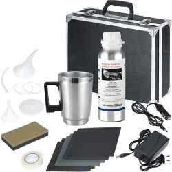 Scheinwerfer Polierset, Scheinwerfer Reparatur Set mit 200ml Reparaturflüssigkeit, Scheinwerfer Aufbereitung Set für Scheinwerfer Politur, Scheinwerfer Bedampfen Set, Scheinwerfer Restaurations Set