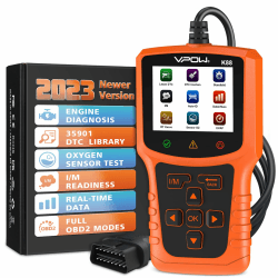 OBD2 Diagnosegerät Diagnose Auto Adapter: OBD EOBD Diagnose Fehlerspeicher Auslesen - KFZ Auslesegerät Auto Deutsch für BMW VW Mercedes Alle Fahrzeuge - Fehlerauslesegerät mit OBDII Funktionen Orange