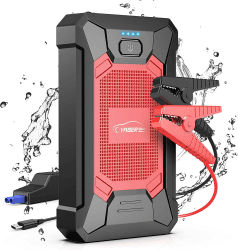 YABER Starthilfe Powerbank, 1500A Spitzstrom Tragbare Auto Starthilfe 12V Autobatterie Anlasser Starthilfegerät mit LED Taschenlampe,IP66 Wasserdicht