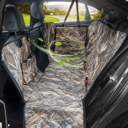 OCYEMY Dog Seat Cover, Tarnung Hundedecke für Auto Rückbank, Hunde-Auto-Rücksitzbezug mit Seitenschutz und Sichtfenster, Kratzfeste und Wasserdicht, Rückbank Schutz Fit LKWs PKWs SUVs 135 x 148 cm XL Camo