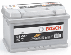 Bosch S5007 - Autobatterie - 74A/h - 750A - Blei-Säure-Technologie - für Fahrzeuge ohne Start-Stopp-System