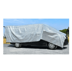 Rosi's Barf-Glück XXL Schattennetz Hund Auto 4x6 m – 24m² Alu Sonnensegel UV Sonnenschutz Hitzeschutz Aludecke Auto – Alunetz für Personenkraftwagen, 6x4