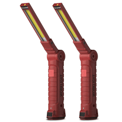 Coquimbo Werkstattlampe LED Arbeitsleuchte Taschenlampe Aufladbar, Geschenke für Männer Weihnachtsgeschenke Inspektionsleuchten mit Magnet und Haken Adventskalender Füllung (Rot)