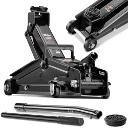 DEUBA® hydraulischer Wagenheber 3 Tonnen Hubhöhe 135-400mm inkl. Gummiauflage Tragegriff KFZ Auto SUV Rangierwagenheber Hydraulik Roll- und Lenkbar