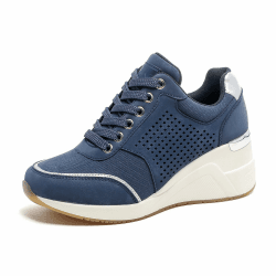 Cestfini Damen Keilabsatz Plateau Freizeitschuhe Mode Sneaker