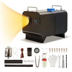 Redriver Standheizung Diesel, 8KW Lufterhitzer, 12V/24V Air Diesel Heizung mit Schalldämpfer, LCD Schalter u. Fernbedienung für Auto RV Boote LKW KFZ PKW Wohnmobil(2024 Neues Modell Horizontal)
