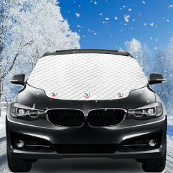 Rajvia Frontscheibenabdeckung Auto Sonnenschutz, Windschutzscheibenabdeckung Magnet Fixierung Faltbare Autoscheibenabdeckung, gegen Sonne, Staub, Schnee, EIS, Frost, für Van (183×116cm)