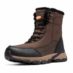 SHULOOK Winterstiefel Herren Wasserdicht Warm Gefüttert Schneestiefel Winterschuhe herren rutschfeste Hohe Wanderschuhe Herren Outdoor Schuhe Herren Winter für Wandern Arbeiten Camping