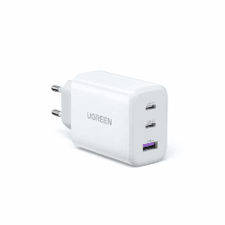 UGREEN USB-C Ladegerät 65W USB C Netzteil 3-Port Schnellladegerät PD Charger 60W kompatibel mit MacBook Pro/Air, iPhone 15/15 Pro/15 Pro Max/14/13, Galaxy S23/S23 Ultra/S22(Weiß)