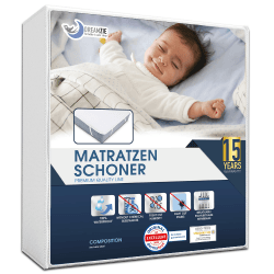 Dreamzie Matratzenschoner 70x140 Baby Wasserdicht Made in EU und Oeko-TEX Zertifiziert Nässeschutz Atmungsaktive 1 70 x 140 cm