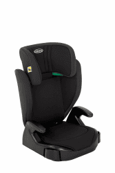 Graco Junior Maxi™ i-Size R129 Kindersitz, ca. 3,5 bis 12 Jahre (100 bis 150 cm), Kindersitzerhöhung, Armlehnen und Kopfstütze höhenverstellbar, leicht, mit Getränkehalter, schwarz, Midnight Junior Maxi i-Size